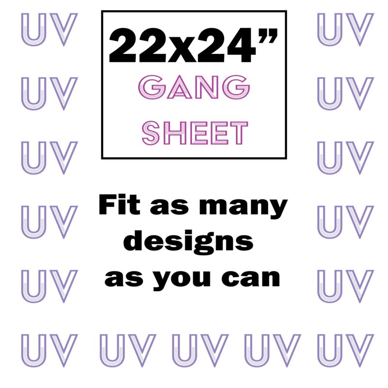 UV DTF Gang Sheet 22x24" Thumbnail