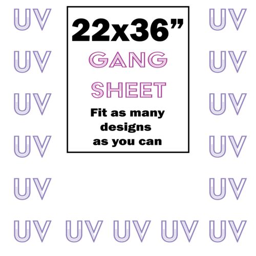 UV DTF Gang Sheet 22x36" Thumbnail